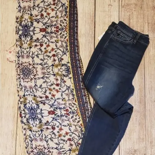 Boho Bohemian KIMONO duster Small beige blue Gypsy Purple