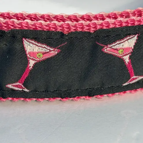 Eliza B Cocktail Martini Print Belt Black Pink D