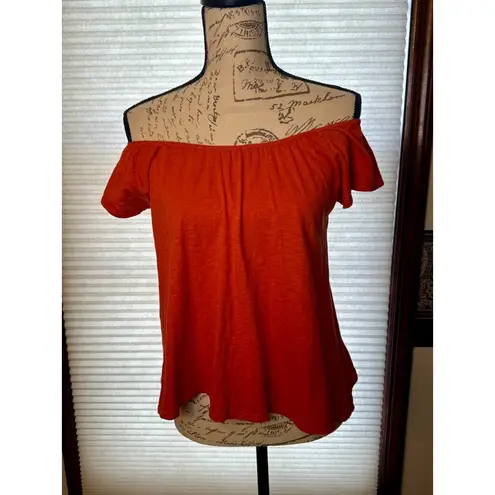 Project Social T NWT  Small Grenadine Orange Bodhi Off Shoulder Top