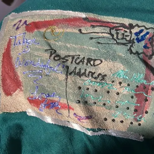 Vintage 80s Anne Marie Designs Postcard Jumpsuit NWT Size M Green Size M