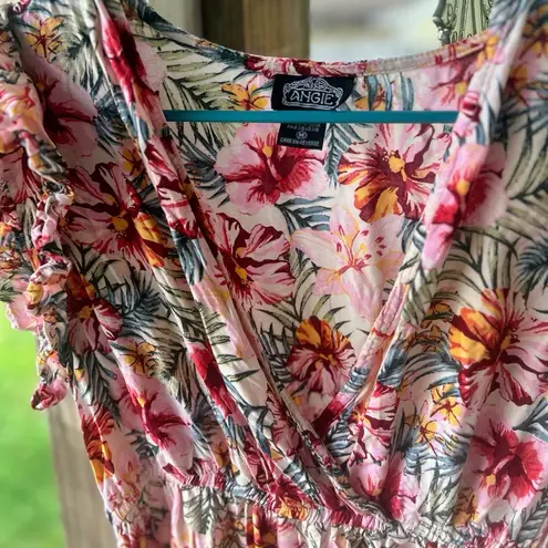 Angie  pink tropical 🏝️ floral dress