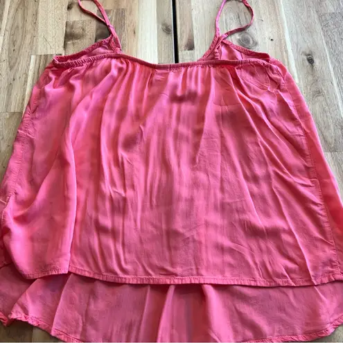Old Navy  Coral Pink Pintuck Flow Tank Top Size M