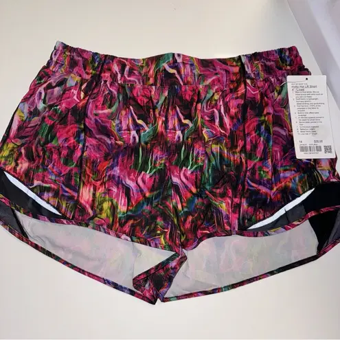 Lululemon  Hotty Hot LR Short *Lined, 4"L Size 14 Tall Hyper Flow Pink HY…