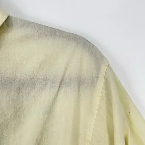 Denim Forum Unisex Light Yellow Short Sleeve Button