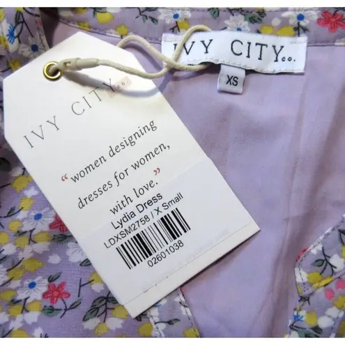 NWT Ivy City Co. Lydia in Purple Floral Flowy Tiered A