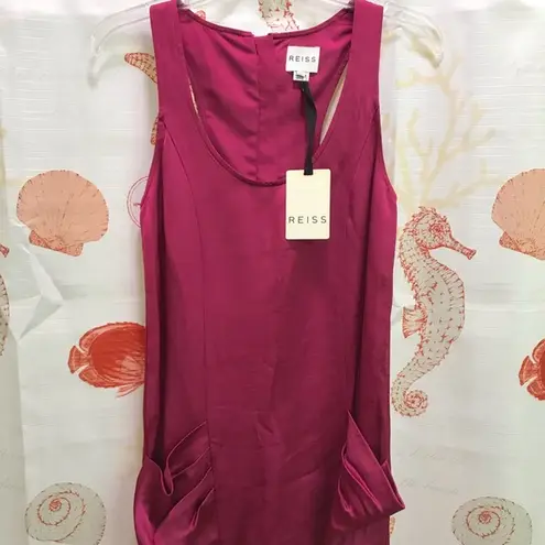 Reiss Amadee Fuchsia Tunic Top Dress US 0 UK 4