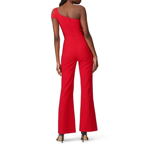 Likely Scarlet Red One-Shoulder Cap Sleeve Maxson Jumpsuit Size 10