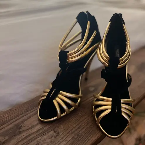 ZARA  Gold Heels