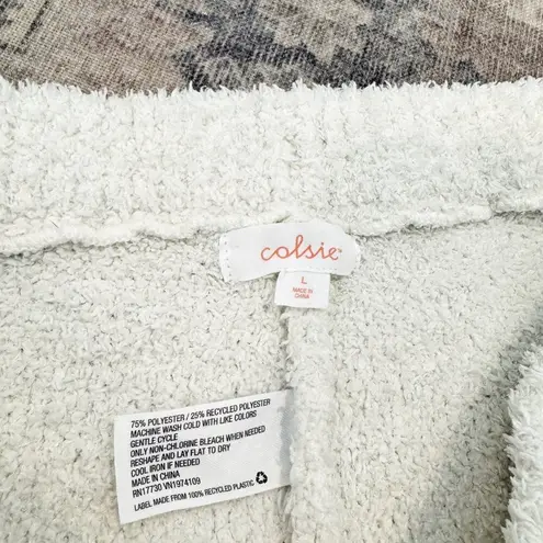 Colsie Ribbed Trim Fuzzy Matching Set Cropped Tank Shorts Target Lounge Large White