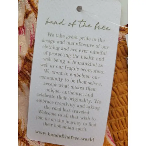 NWT Band of the Free Floral Mini Dress Women's M Wedding Guest Party Size M Orange Size M