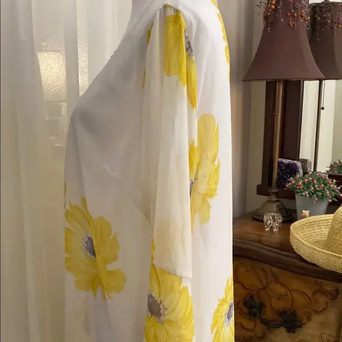 Altar'd State  White and Yellow Floral Swim Coverup