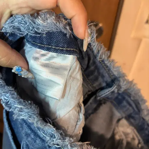 Kancan Women’s Blue Flare Wide Leg Jeans with Classic Style size 15