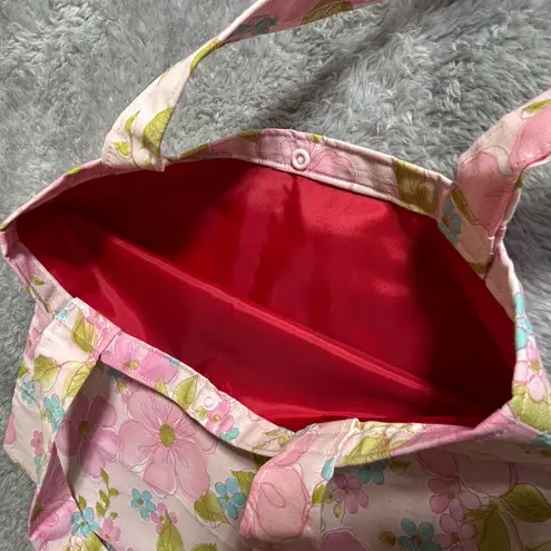 Pink Floral Tote Bag