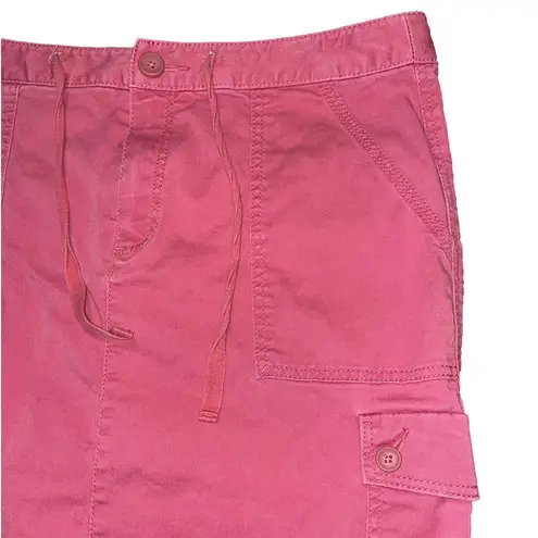 L.L. BEAN Cargo Skirt Size 6 Pink Casual Denim Y2k Boho Chic Retro