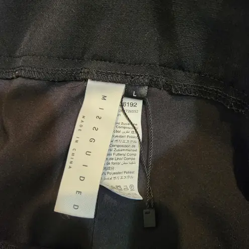 Missguided Black Hight Rise Night Out Party Hot Pant Tuxedo Knicker Shorts Large