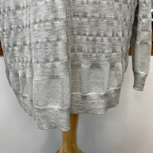 Lane Bryant 14/16 //  NWT Gray Thin Lightweight Sheer Striped Long Sleeve Sweater