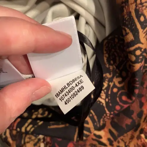 Jones Studio Women Animal Paisley Print Sheath Dress Size XS Short Sleeve NWT