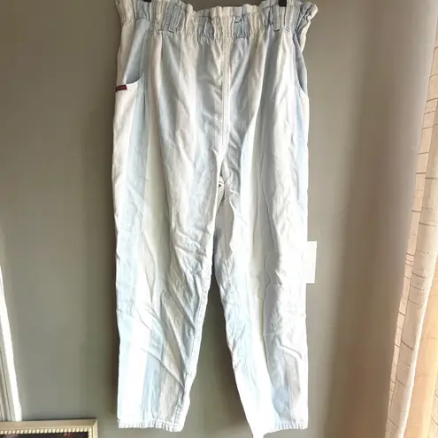 Vintage Gitano Striped High Waist Denim Pants Elastic Waistband Casual Jeans 16 Blue