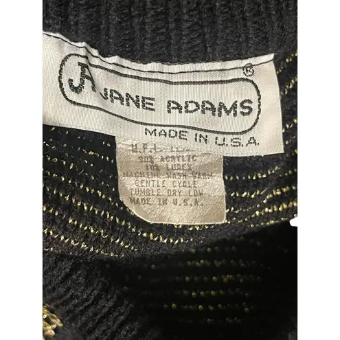 A Jane Adams Vintage Black and Gold Sweater Size (?) Large