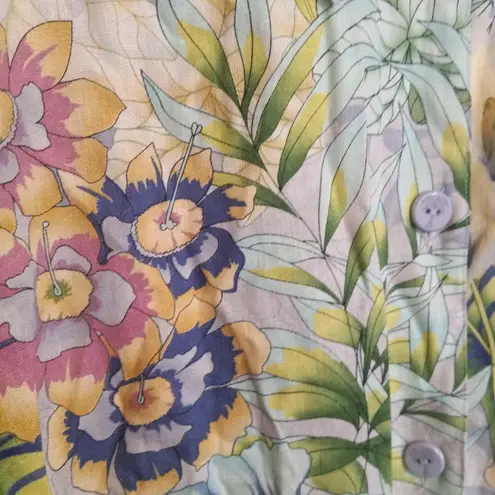 Hearts Of Palm Floral Hawaiian Shirt-Size 22W-Tween Waters-Linen Blend-NEW