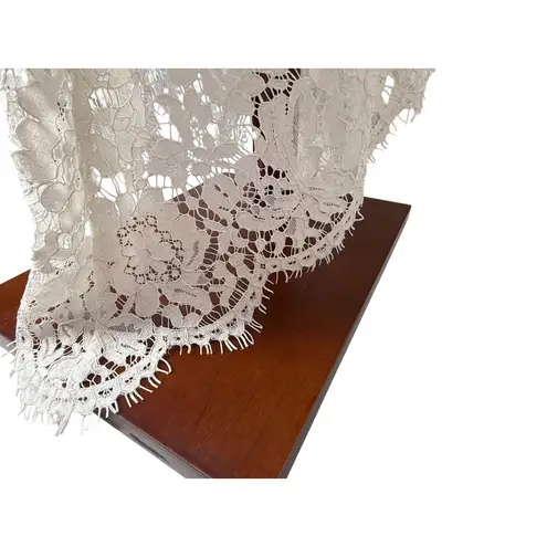 Jessica London Womens Dress White Lace Short Sleeve Handkerchief Hem Size 20W