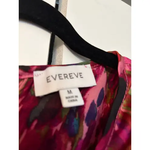 Evereve Floral Print Sleeveless Tie Waist Midi Dress Women's Size M