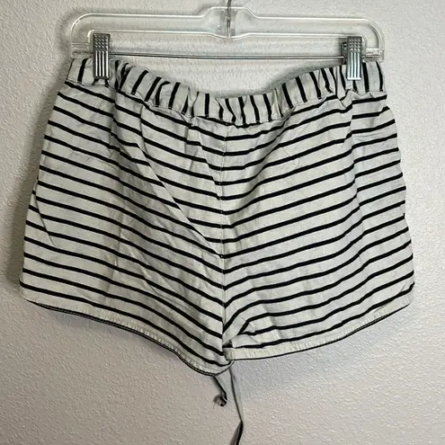 JCrew Factory Linen/Cotton Striped Drawstring Shorts Size Small White - Image 3