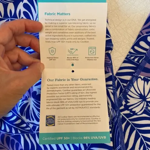 Coolibar Swim Sun Surf Leggings UPF 50+ NWT Blue Size XS