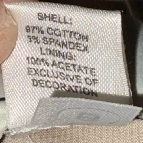 ANN TAYLOR LOFT Petites Beige Blazer Jacket with Contrast Stitching Tan Size 8P