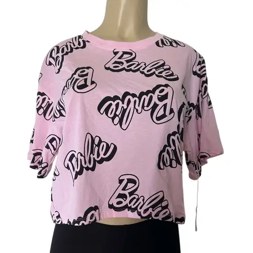 Barbie Women’s Pink Logo Crop Top T
