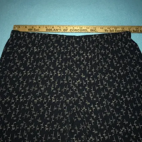 Vintage Blue 𝅺FOUNDED 1989 - black pull on with ditzy flower print pants size L