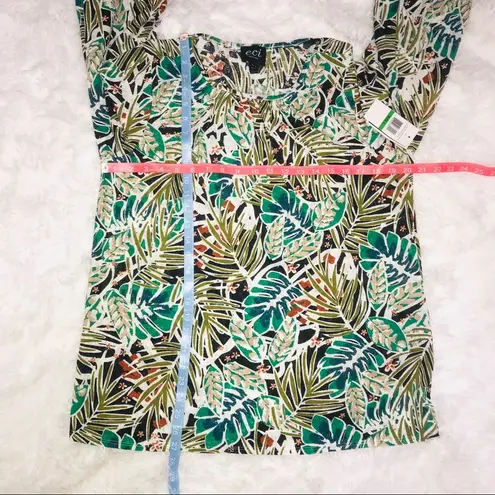 ECI Puff Sleeve Printed Knit Top