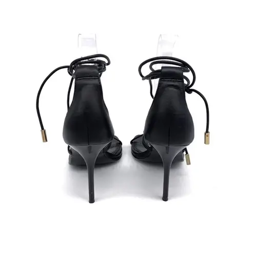 Reiss Kali High Leather Strappy Wrap Sandals Black 37 (6)