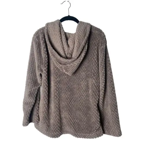 Love to Lounge Women’s Cozy Zip Up Hoodie Size S Textured Oversized Loungewear