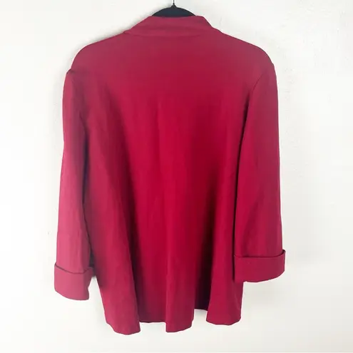 IC By CONNIE K Red Single Front Closure Long Sleeves Blazer Jacket, Size… Size L