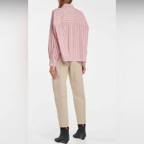 Isabel Marant Isabel Etoile Marant Alanis Striped Cotton Shirt in Pale Pink