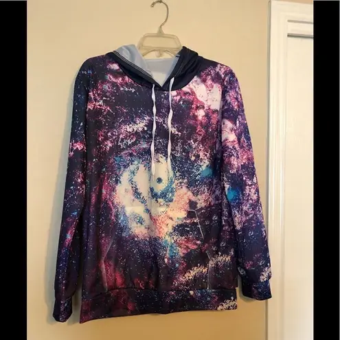 Lightweight galaxy hoodie large Purple