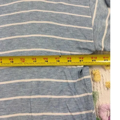 Peyton Primrose Blue White Striped Pocket Tunic Top Shirt XL TG Rayon Spandex