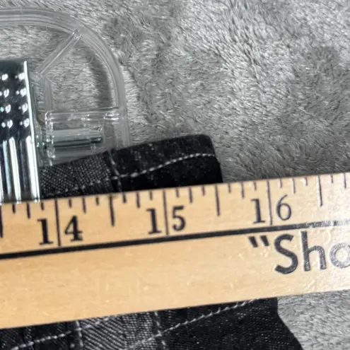 Denim & Co Skirt Women 12 Black A-Line Embroidered Dark Wash Denim Casual Boho