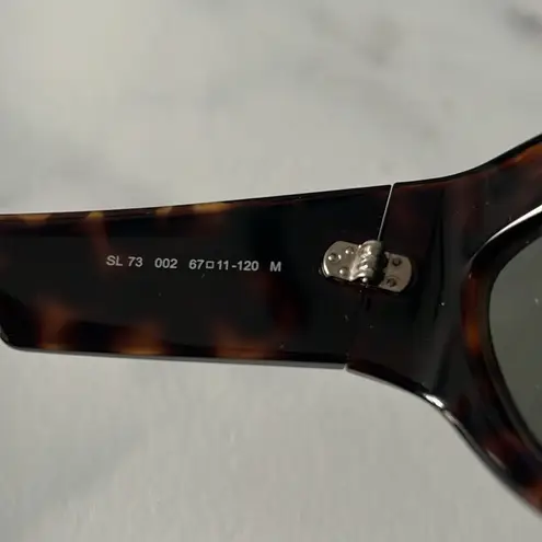 Saint Laurent Cat Eye Sunglasses, Brown Tortoise 67mm New w/Tag - Made in Italy