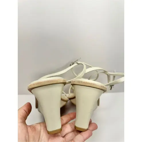 Dolce Vita Sandals Size 11 Gemini Cream Square Toe Wedge Heel