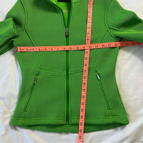 Spyder  Women's Small Green Full Zip Base Layer Ski Snow Ribbed Jacket