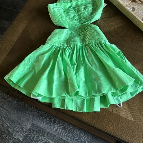 AJE INTROSPECT CUT OUT MINI DRESS GREEN SIZE 6EU 2 US. $525