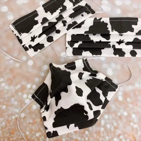 Cow print Face Mask animal print reusable/washable face mask White