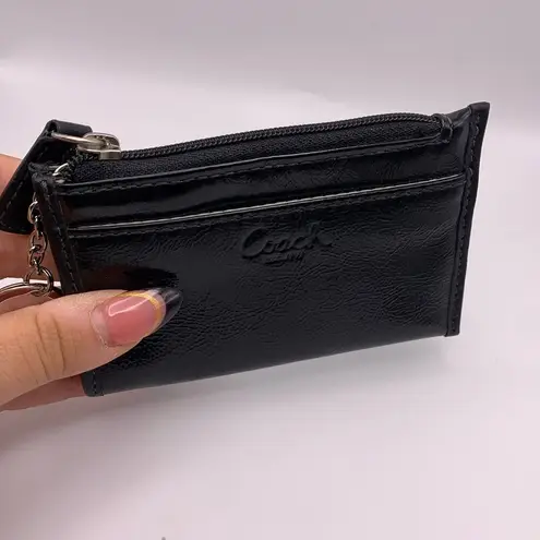 Coach  Black Patent Leather Coin Purse / Cardholder