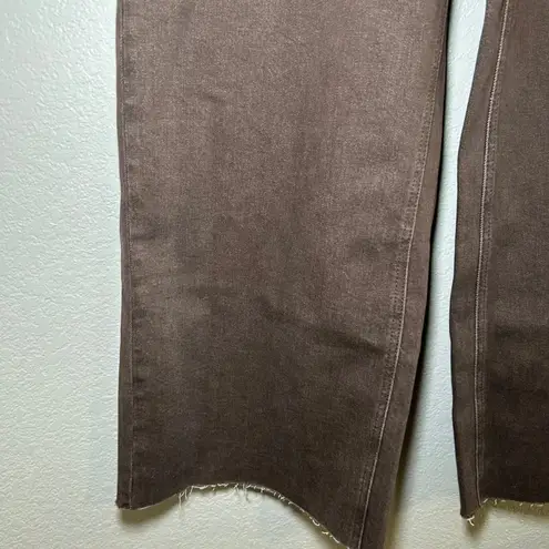 Judy Blue NWT High Rise Brown Retro Wide Leg Jeans Front Patch Pocket Women 14W