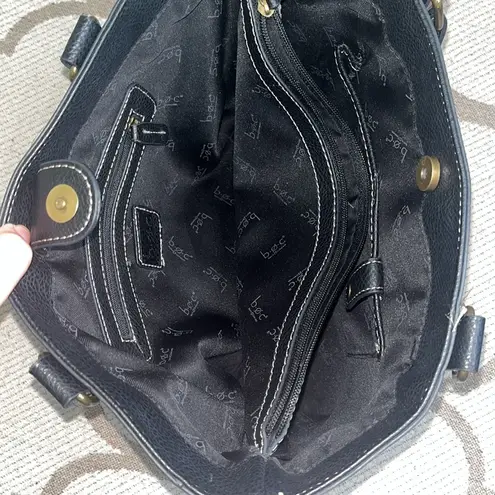 BOC vegan leather multiple pockets Black Gray shoulder tote Bag