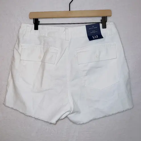 Gap NWT  High Rise Utility Shorts in Optic White women's size 12