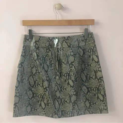 Frame  Denim NWT 100% Lamb Leather Snake Print Mini Skirt