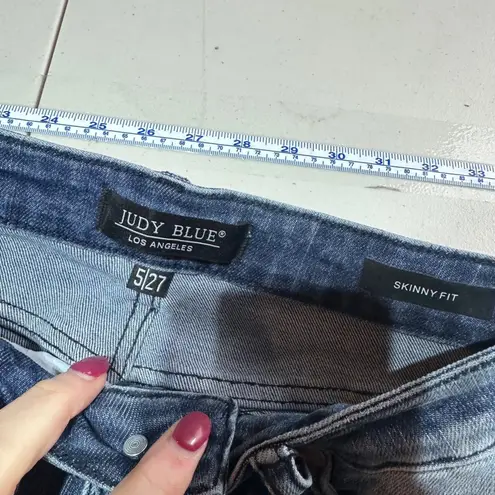 Judy Blue Los Angeles Skinny Fit Jeans Size 5 27 Style JB88525 Blue Whiskering